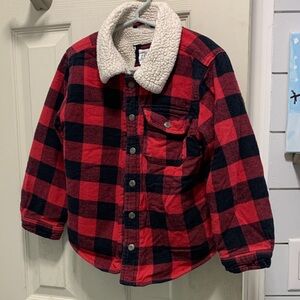 GAP Red and Black Plaid Kids Jacket